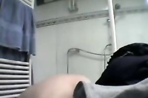 Outstanding giant natural tits of my girlfriend in the shower room