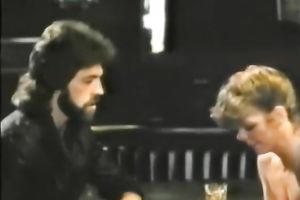 Elegant attractive slutty wife sits at the bar and getting attention