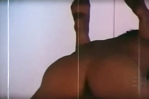 Hot bronze skin white hottie in romantic vehement action of sex