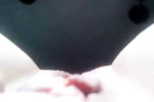 Close up movie scene of my favourite vehement GF fingering her bald pussy
