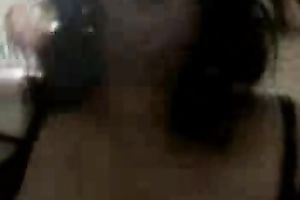 Big breasted corpulent Desi wifey teases her hubby with a cook jerking