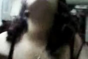 Big breasted corpulent Desi wifey teases her hubby with a cook jerking