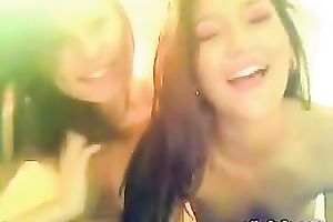 Couple of magnificent lesbies pet every other's slits on web camera