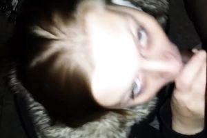 Kinky blue eyed nice-looking white bitch sucked my friend's rigid jock at night