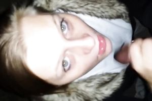 Kinky blue eyed nice-looking white bitch sucked my friend's rigid jock at night