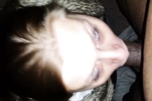 Kinky blue eyed nice-looking white bitch sucked my friend's rigid jock at night