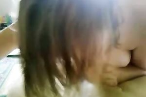 My breasty legal age teenager girlfriend gives me admirable head on POV movie scene