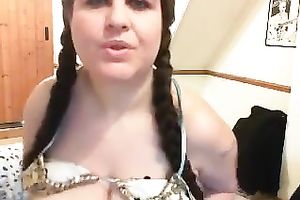 Amazing non-professional brunette hair whore jiggles her huge love bubbles