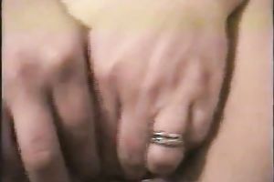 My aroused BBW white trash hotwife finger copulates her freshly bald snatch
