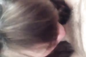 Kinky dilettante white wife with dark hair provided my friend's tool with BJ