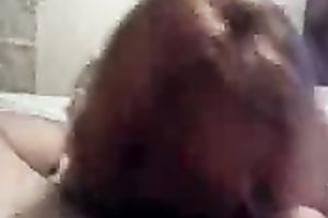 Beautiful curly haired teeny girlfriend sucks my pecker in tempting way