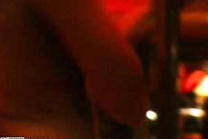 Sexy non-professional babe going wild in the night club on webcam