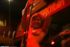 Sexy non-professional babe going wild in the night club on webcam