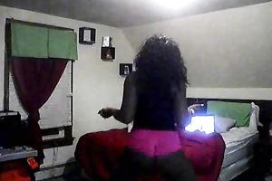 Nice and wet gazoo of a dark hooker bitch in my bedroom