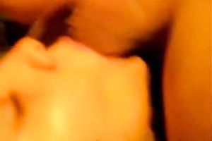 Obedient hotwife sucks my balls, gives rimjob and takes facial