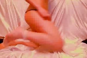 Slender lengthy haired dark haired honey went solo and showed off for me