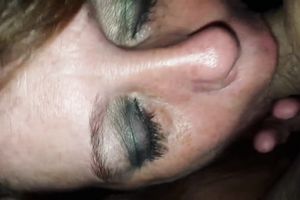 Amateur chestnut haired lusty hooker closed her eyes during the time that engulfing my buddy