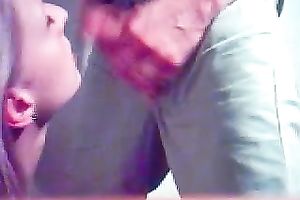 Cute golden-haired GF sucks my subrigid jock with great enthusiasm