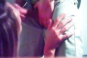 Cute golden-haired GF sucks my subrigid jock with great enthusiasm