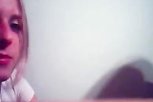 Cute golden-haired GF sucks my subrigid jock with great enthusiasm