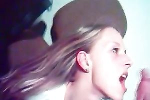 Cute golden-haired GF sucks my subrigid jock with great enthusiasm