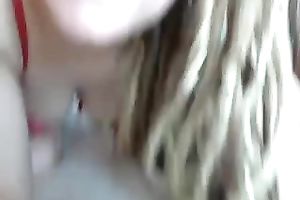 Stunning legal age teenager gal makes teasing video in red belts and shoes