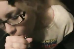 Foureyed gamer engulfing large schlong balls unfathomable in POV video