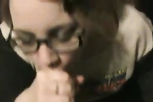 Foureyed gamer engulfing large schlong balls unfathomable in POV video