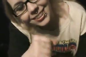 Foureyed gamer engulfing large schlong balls unfathomable in POV video