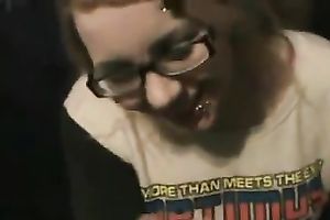 Foureyed gamer engulfing large schlong balls unfathomable in POV video