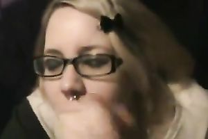 Foureyed gamer engulfing large schlong balls unfathomable in POV video