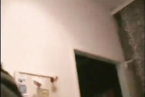 Short-haired brunette hair german gal masturbates on livecam