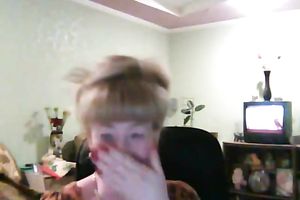 Bosomy Ukrainian granny flashes her scoops on cam
