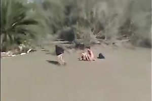 I spied on this barefaced pair fucking on the beach