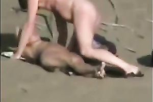 I spied on this barefaced pair fucking on the beach