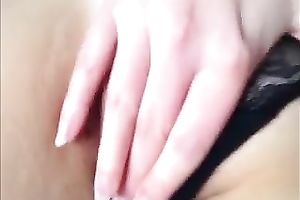 Lusty playful honey of mine was clothed in dark stuff and enjoyed solo