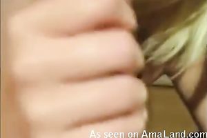 Outrageous blond girlfriend even clothed up nicely for sex