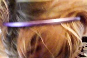 My white bitch takes messy facial after pov oral-service