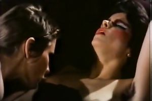 Lean dark brown with large saggy pantoons playing with her bestfriend