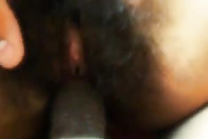 My slender wifey acquires her hirsute slit nailed with my hard wang