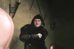 Lean and restless freak cuties love medieval style fuckfest