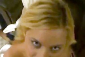 Super lewd sluts acquire discharged in the face with a load of warm gooey cum