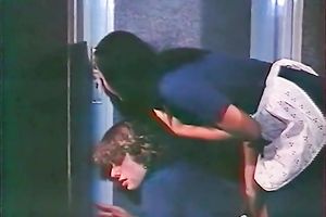 Vintage sex compilation with brunette hair honey and 2 horny lesbos