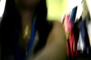 Sizzling Indian gal posing and stripping seductively in front of camera