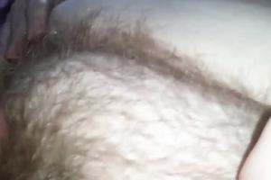 Lewd bulky ex-wife of my neighbor was rubbing her own hairy twat