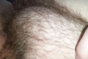 Lewd bulky ex-wife of my neighbor was rubbing her own hairy twat