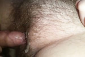 Lewd bulky ex-wife of my neighbor was rubbing her own hairy twat