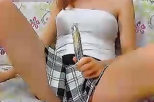 Sexy lengthy legged webcam nympho pulled down pants to go solo