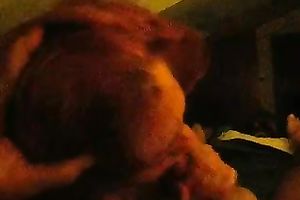 My aged redhead BBC slut blows my erected cock in a frenzy