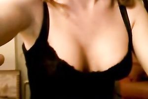 Hot white honey with shaggy hair flashes her soaked jugs